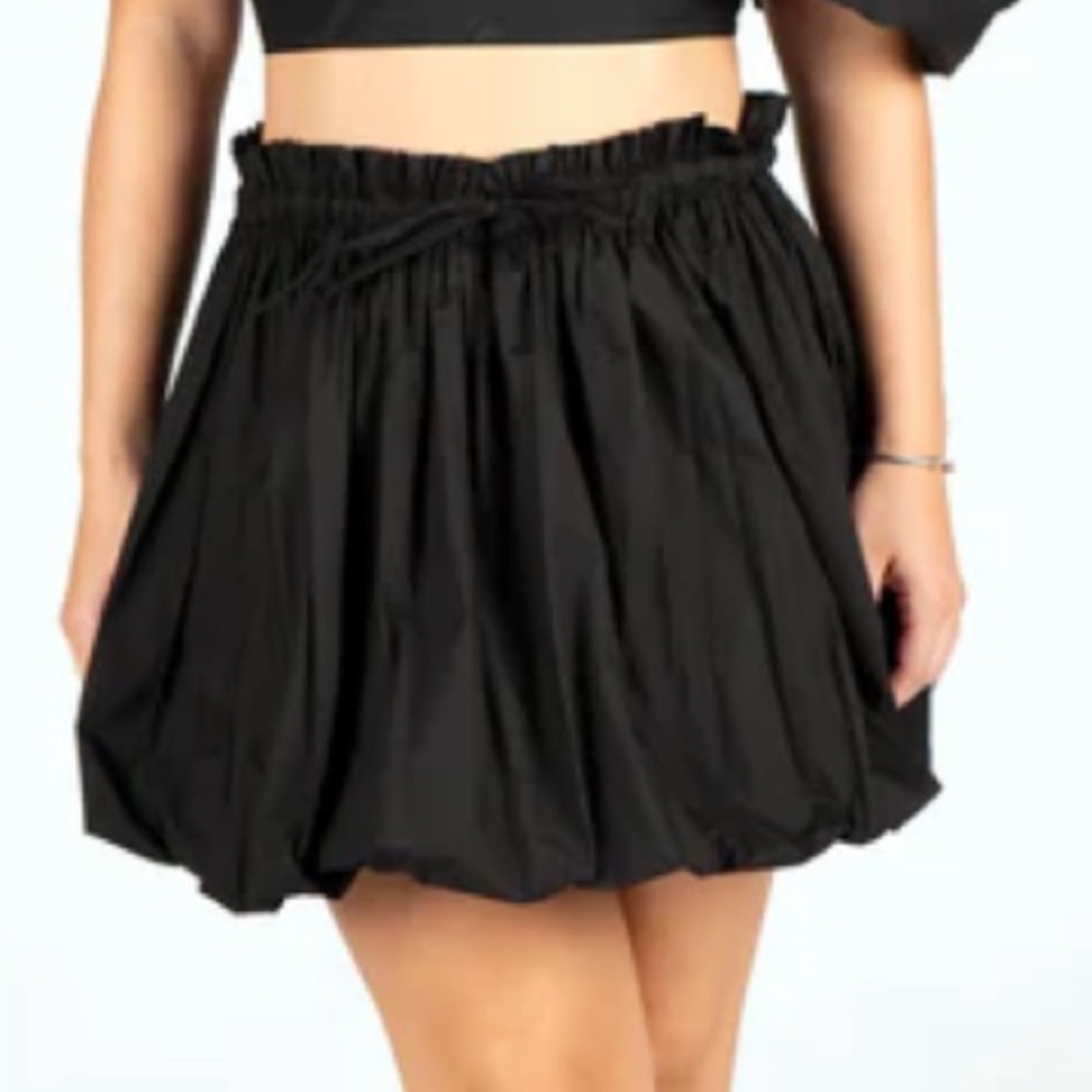 Sincerely Ours Bubble Skirt Puff Poof Mini Skirt Black Like New